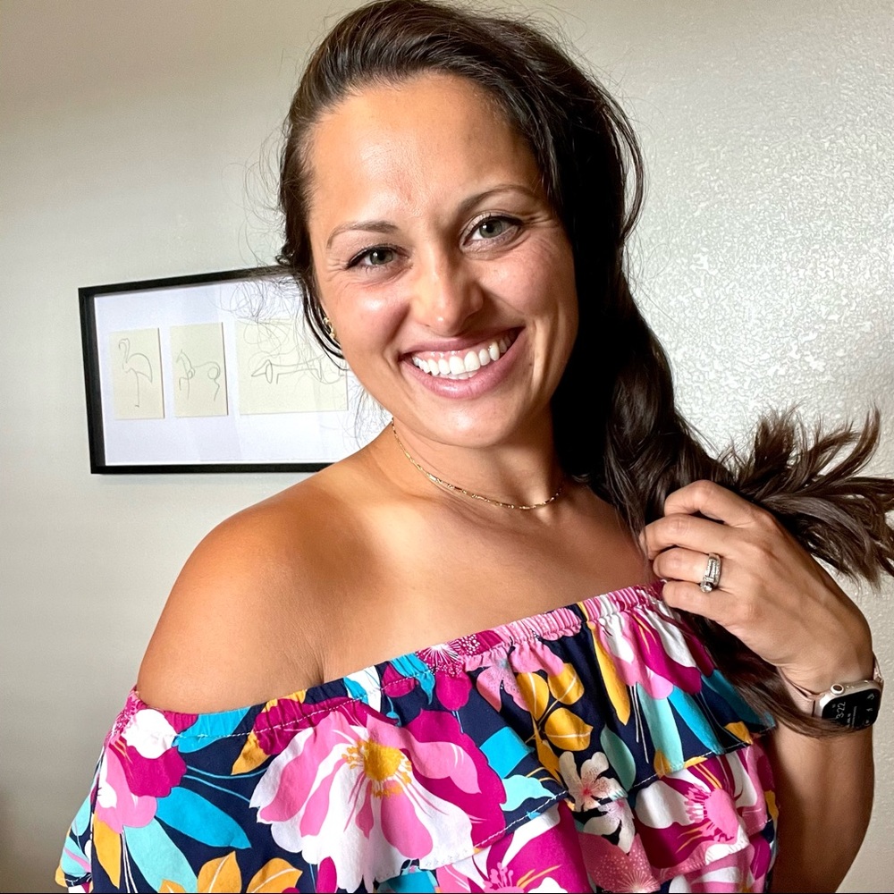 A.N.A. ZOE Floral Off Shoulder Dress with Front Tie